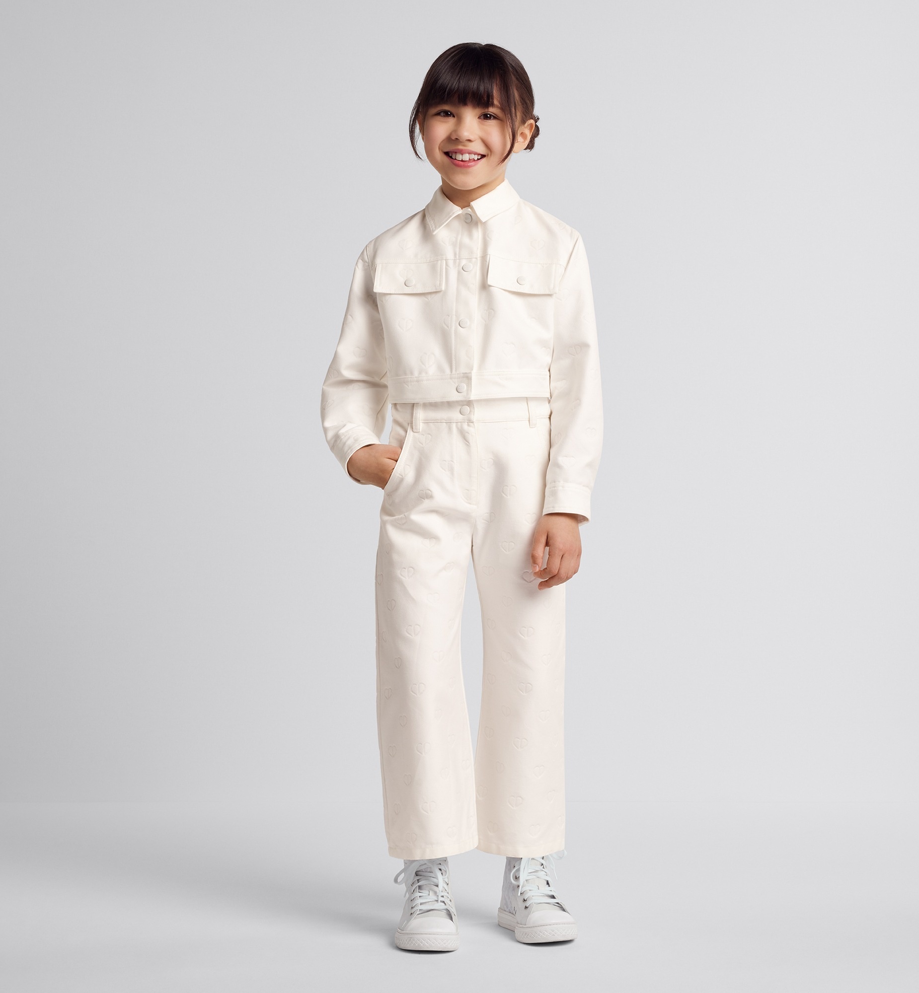 Dior Belt-loop Casual Pants In White