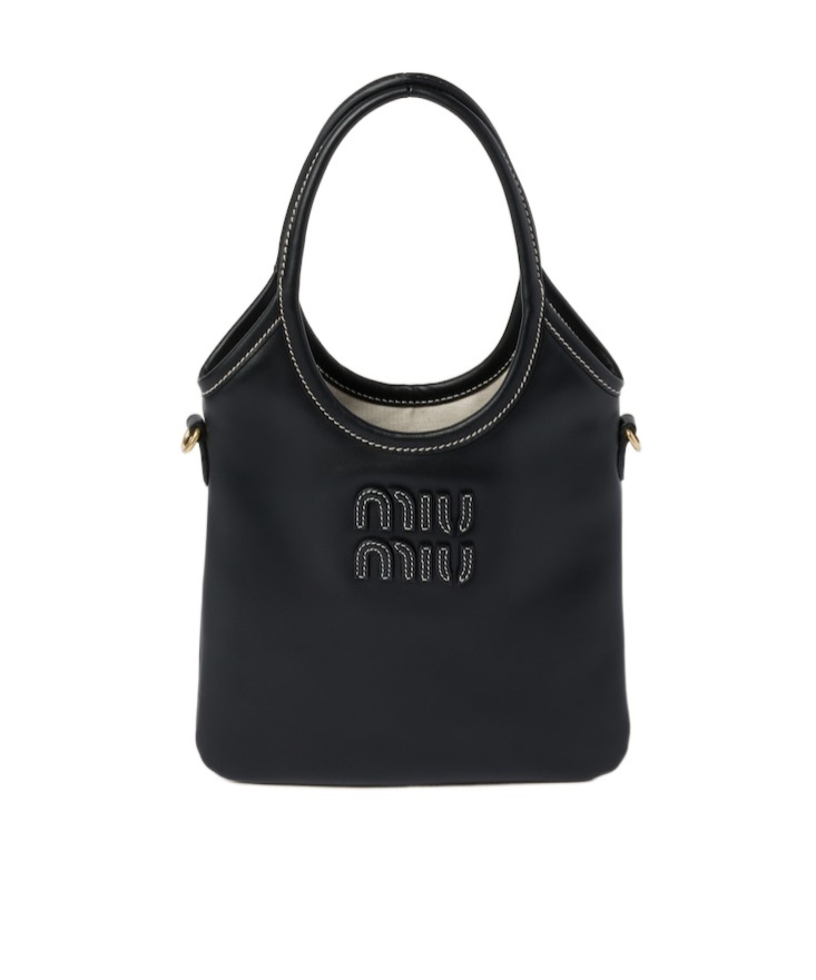 Miu Miu Ivy Shoulder Bag In Black