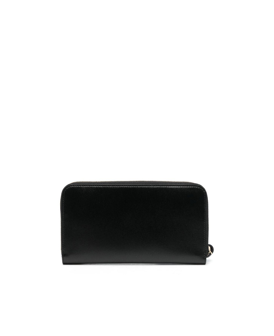 JIL SANDER LOGO-LETTER ZIP WALLET 