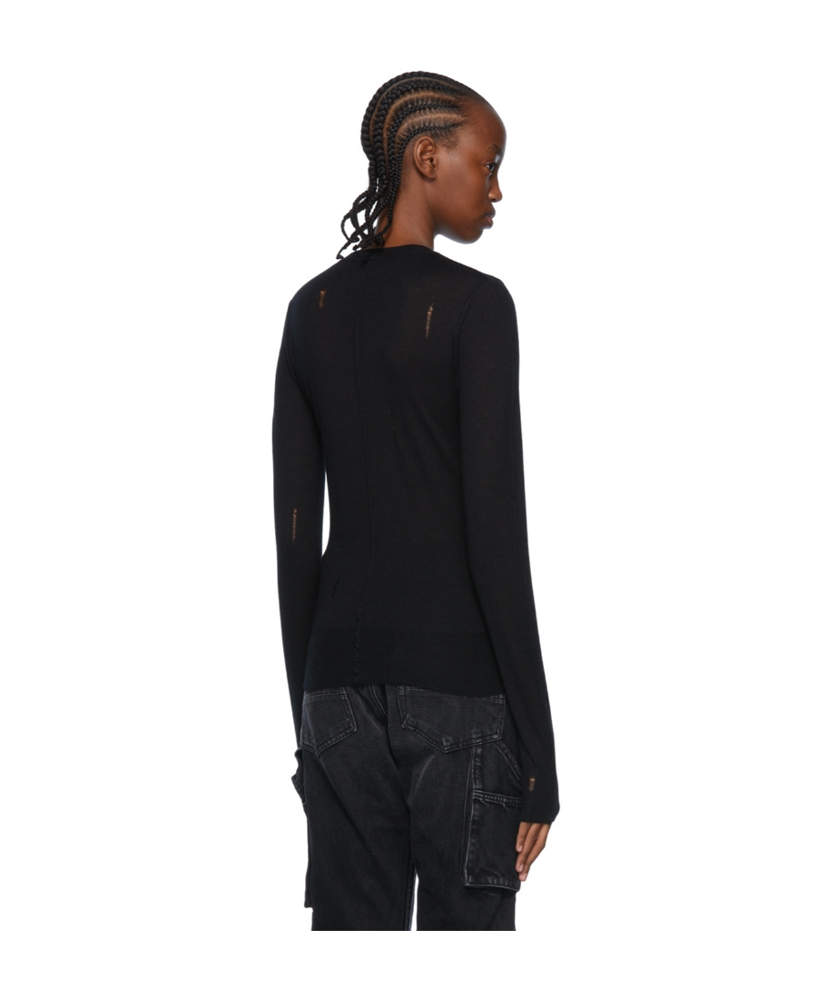 Amiri Long-sleeved Sweater In Black