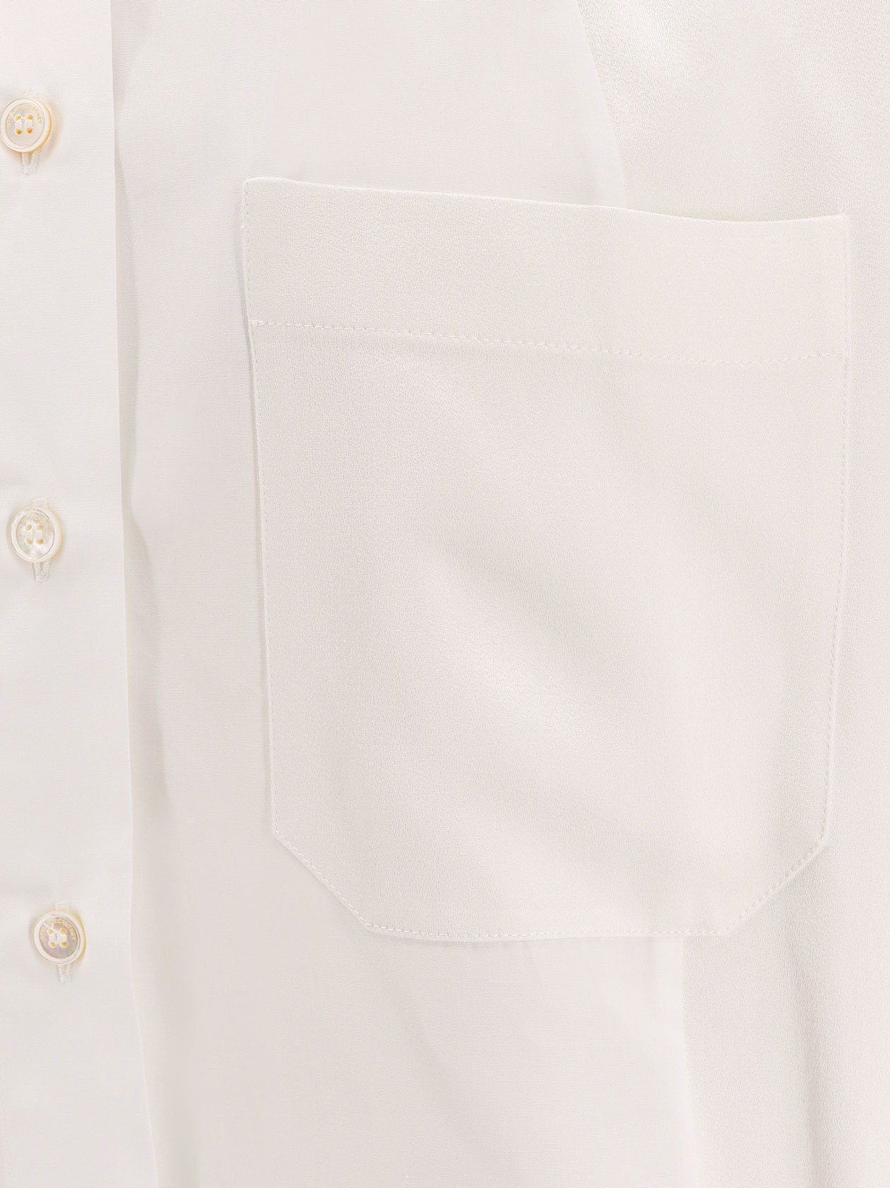 Stella Mccartney Everyday Shirt With Long Sleeves And Chest Pocket In White