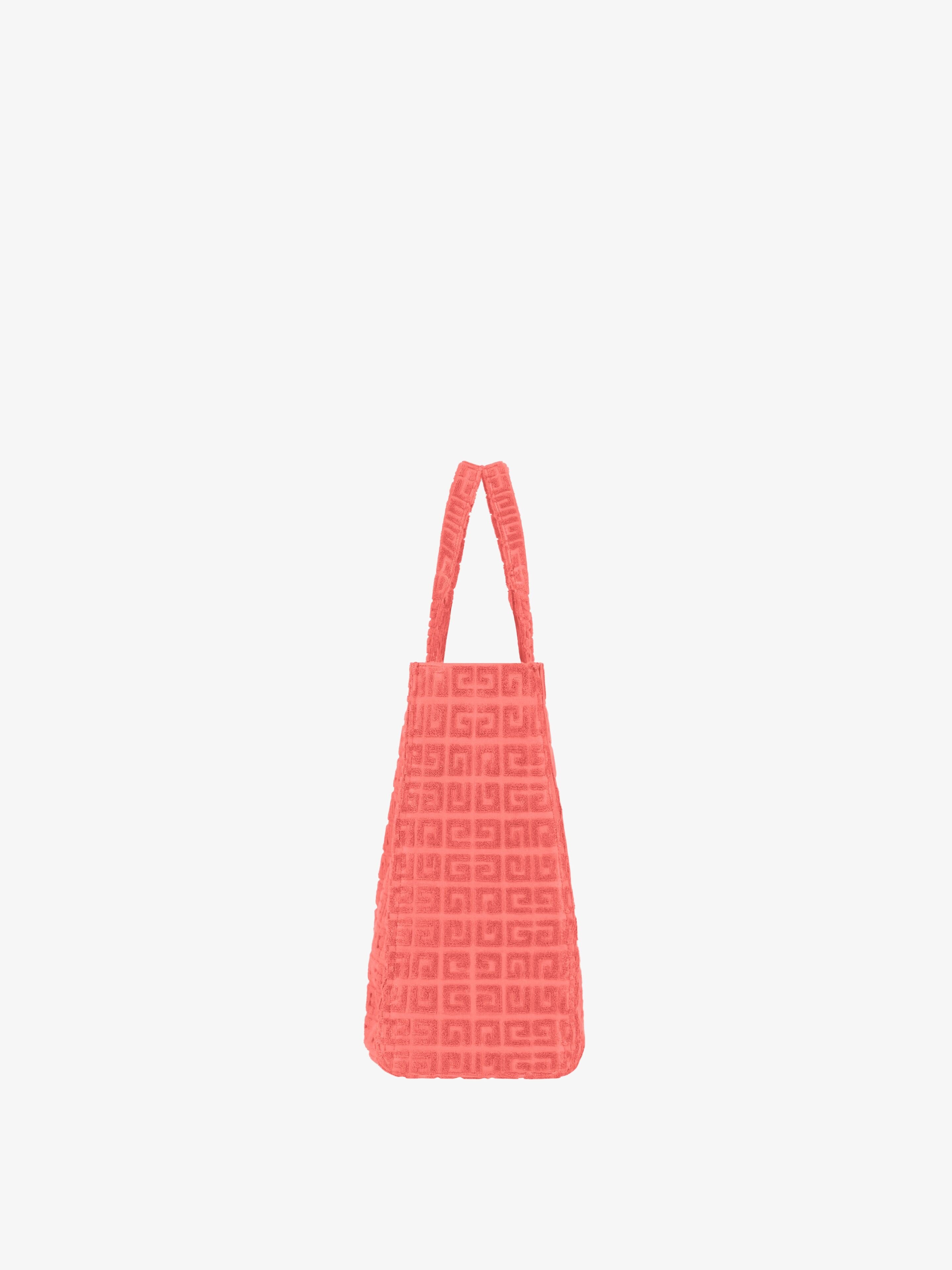 Givenchy Medium G-tote Bag In 4g Cotton Towelling In Pink