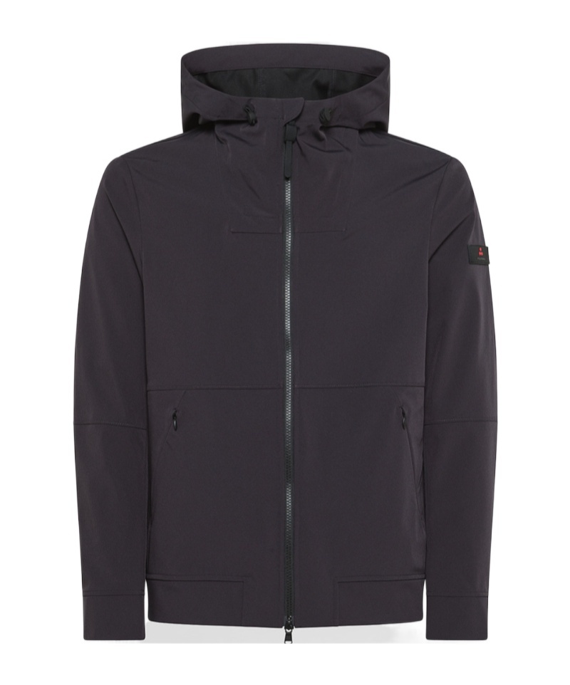 Peuterey Drawstring Zip-up Jacket In Black