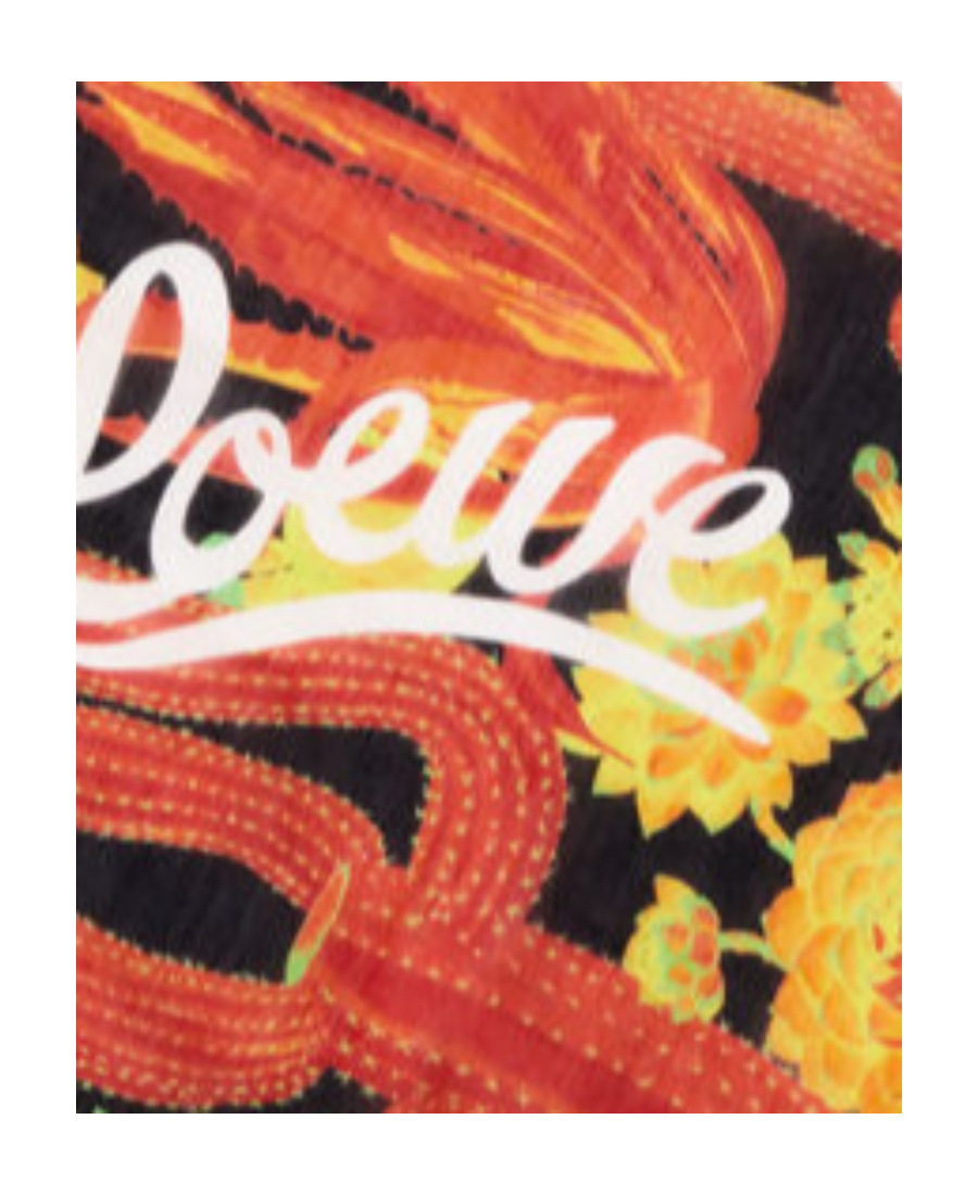 Loewe Cactus Lozenge Scarf In Cotton And Silk