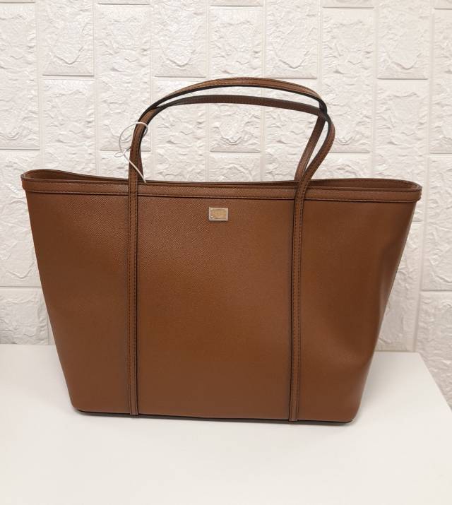 Dolce & Gabbana Logo Tote Bag In Brown