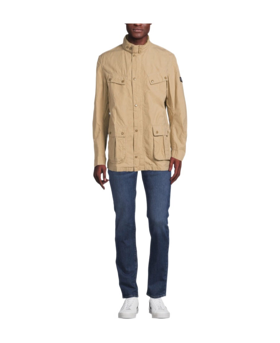 BARBOUR BARBOUR LOGO PATCH LONG-SLEEVED JACKET