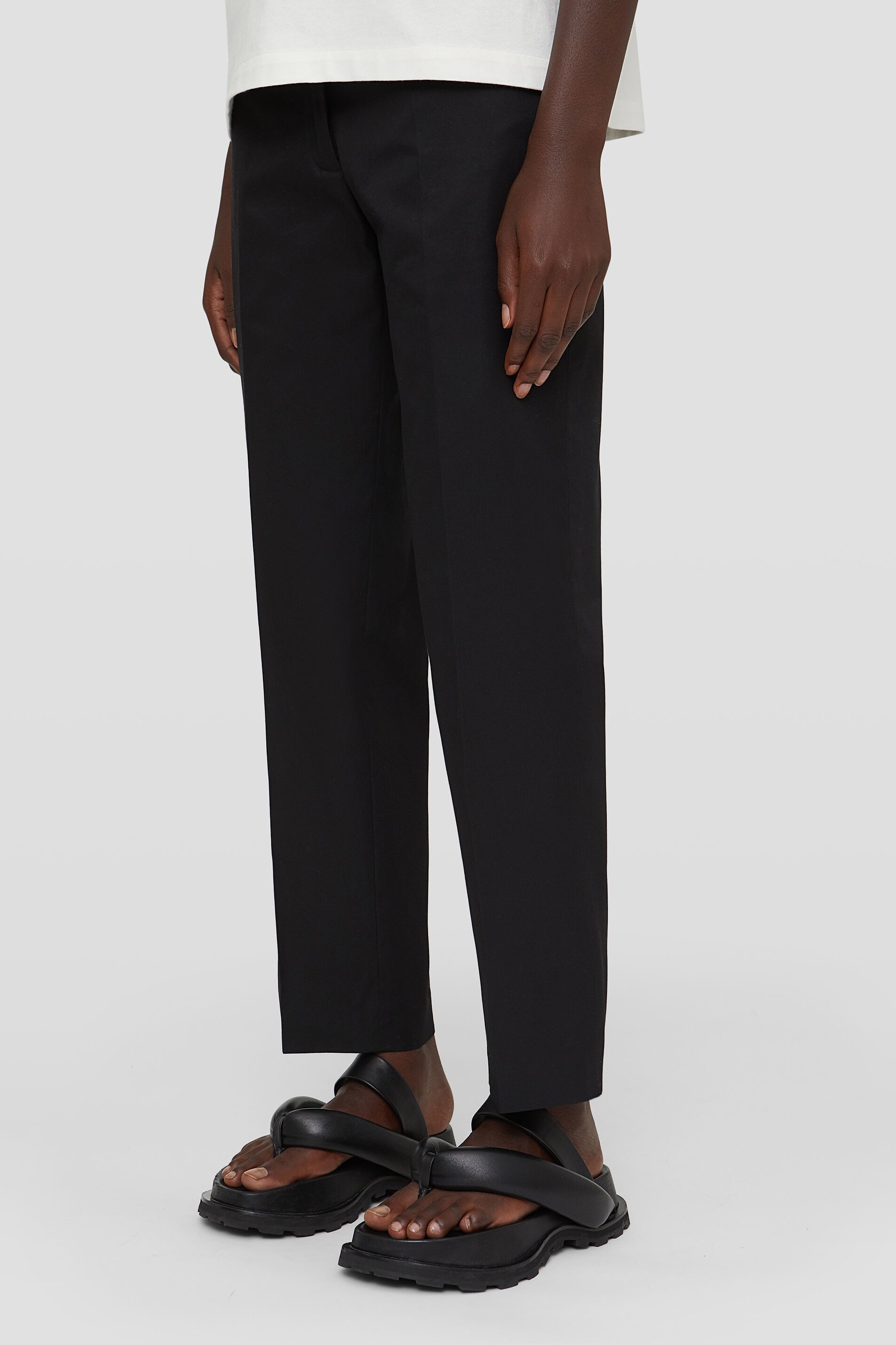 Shop Jil Sander High-rise Cropped Trousers In Black
