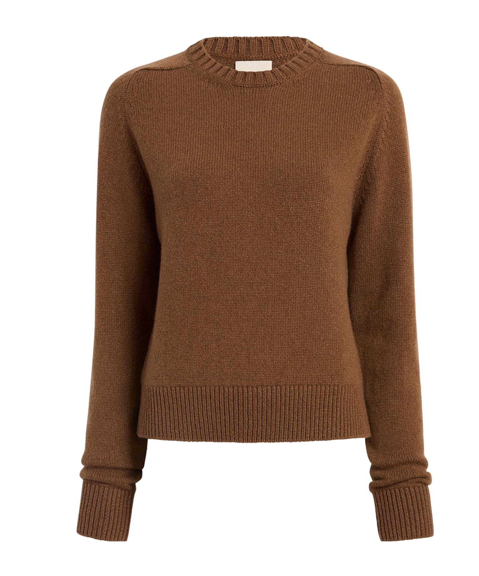 Khaite Nera Crew-neck Long-sleeve Sweater In Brown