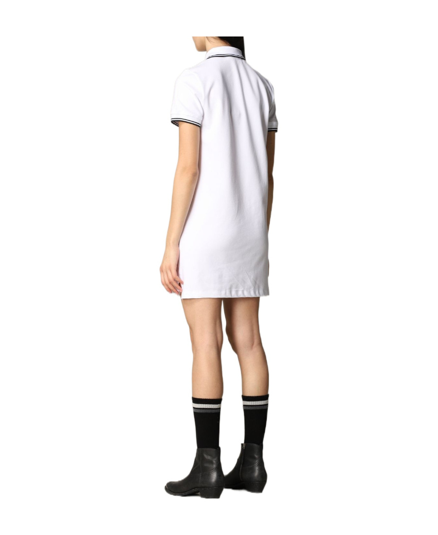 Moschino Polo Collar Short-sleeved Dress In White