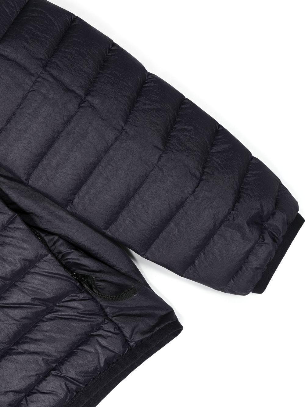 Stone Island Padded Logo-patch Jacket In Blue