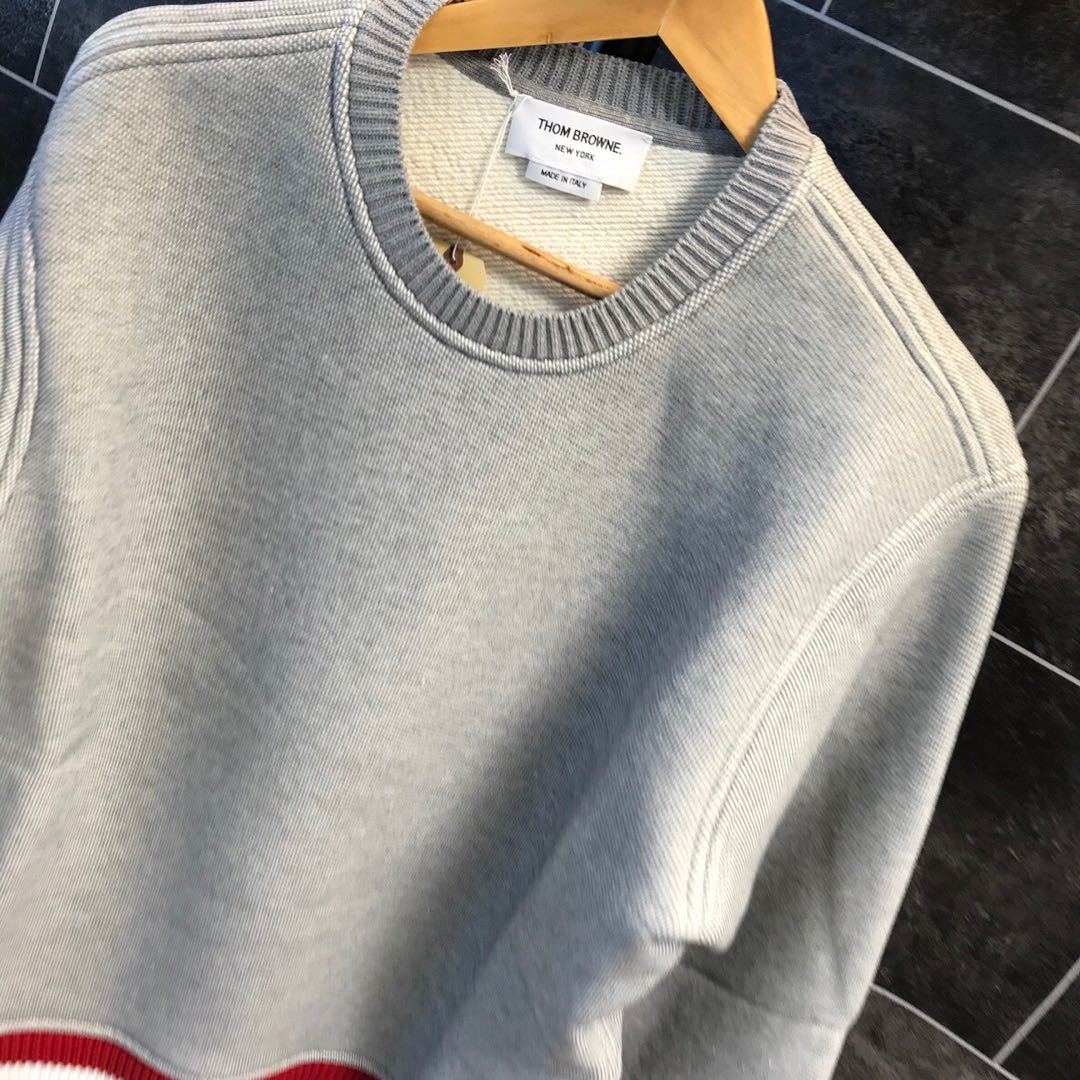 Thom Browne Horizontal Striped Hoodie In White