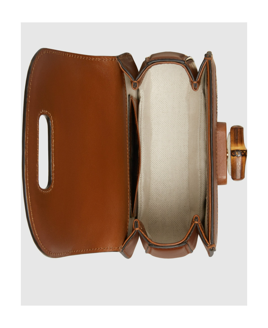 Gucci Bamboo 1947 Series Bamboo Mini Handbag In Brown