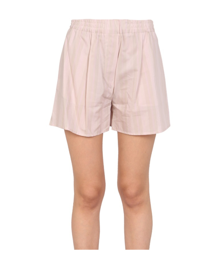 Off-white Striped Pattern Shorts In Nude