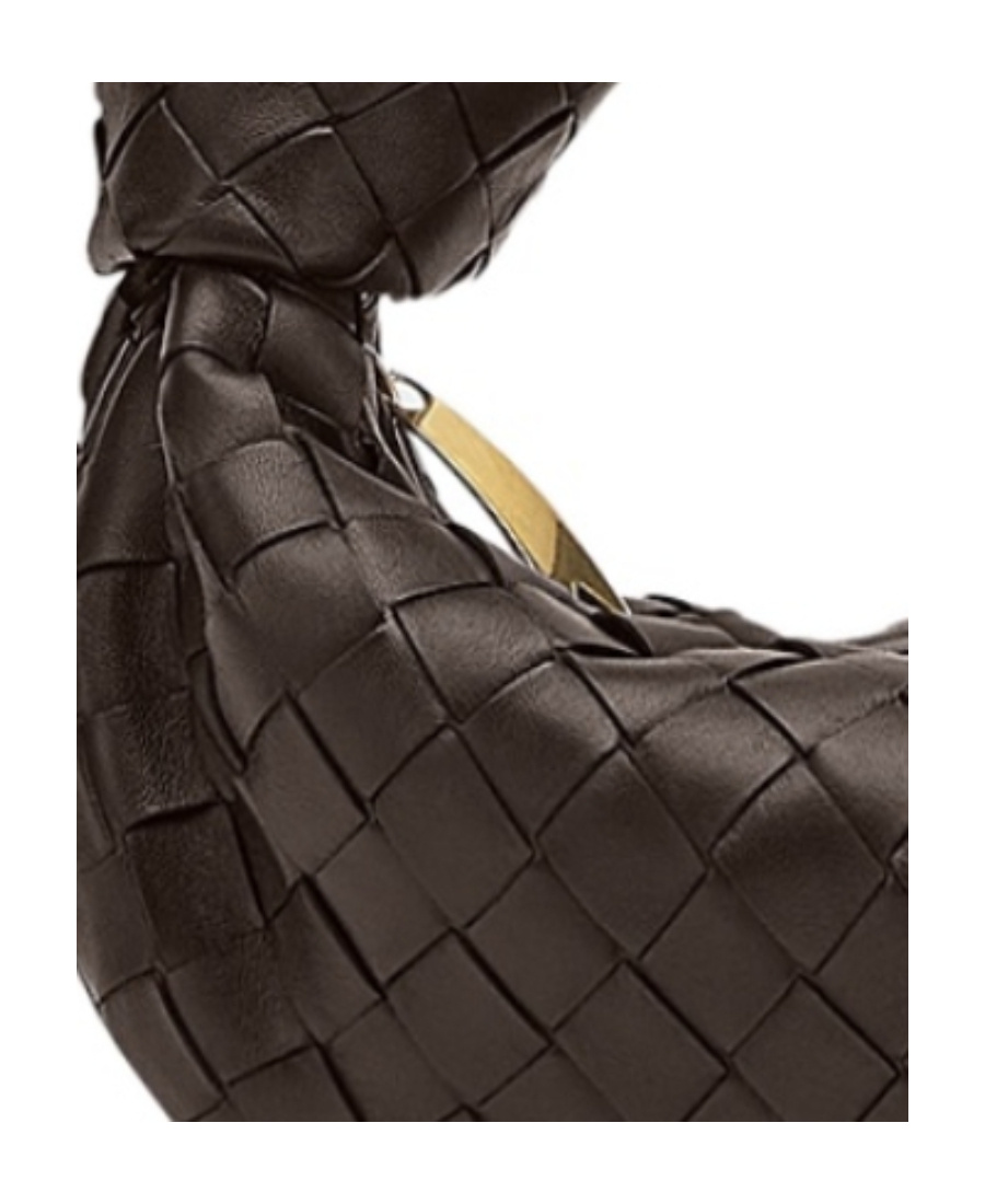 Bottega Veneta Women Mini Jodie Leather Handbag With Intrecciato Motif In Brown