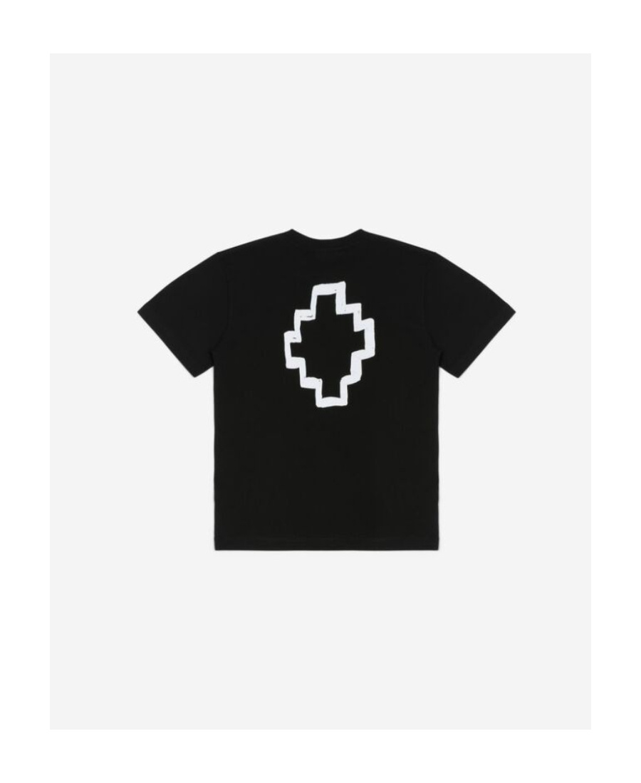 Marcelo Burlon County Of Milan Basic Logo T-shirt S/s Black White In Black