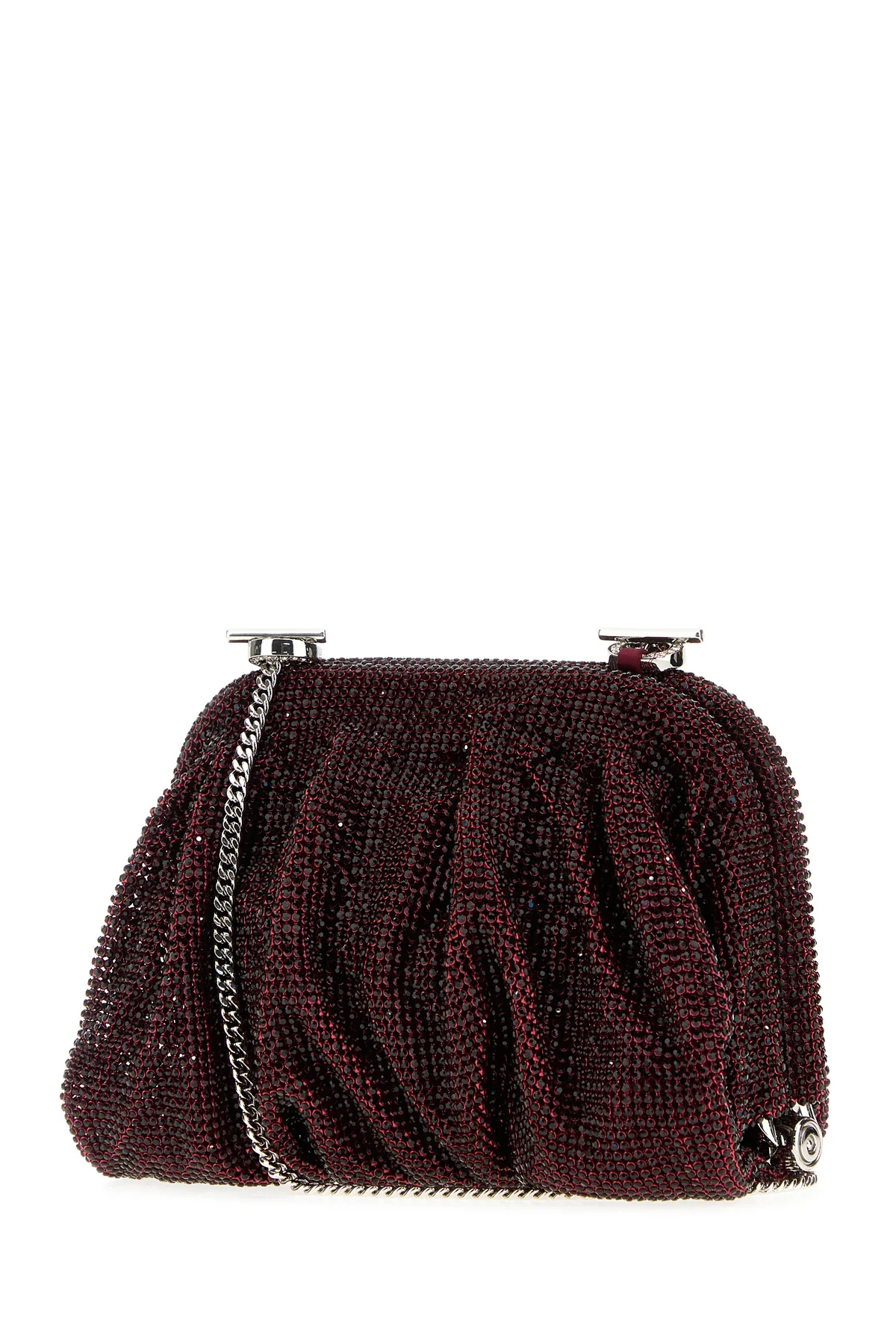 Benedetta Bruzziches Embellished Fabric Small Venus Clutch In Red