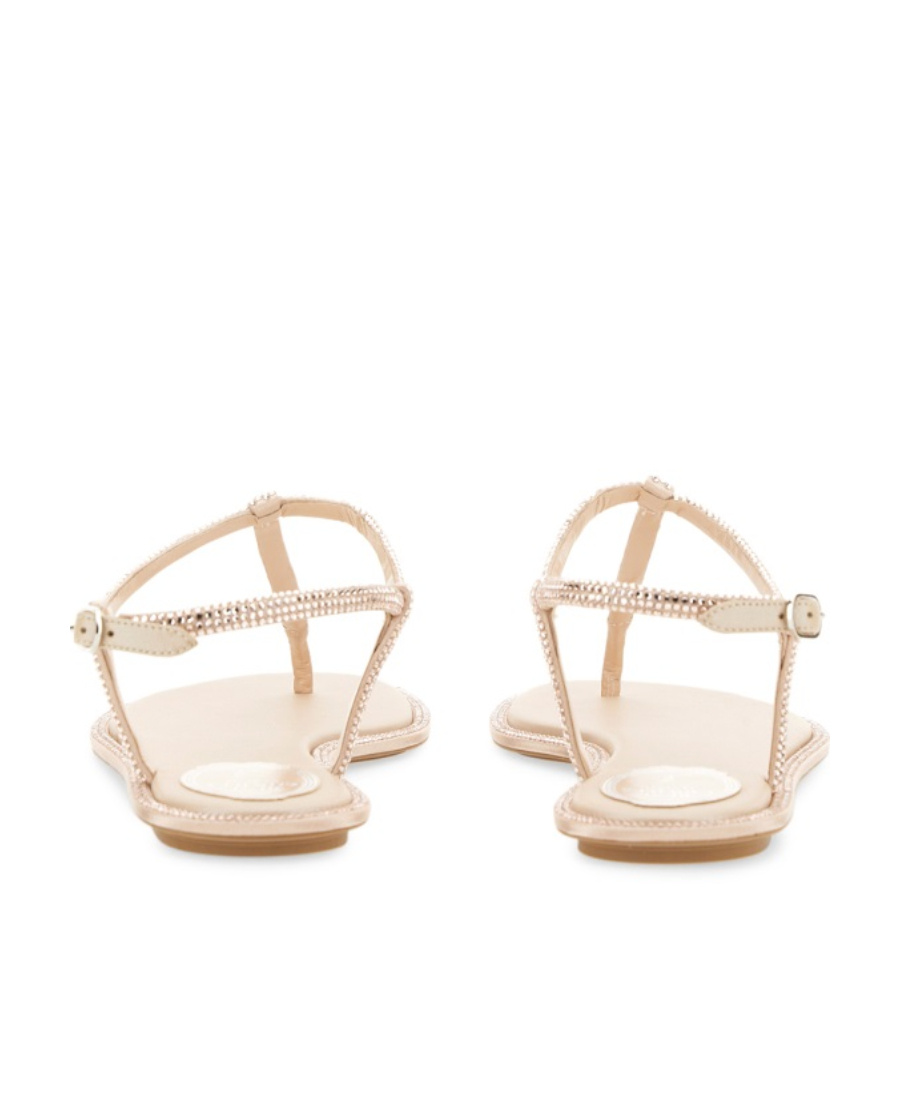 René Caovilla Diana Flip Flops Low Sandals With Crystals 10 Shoes In Grey