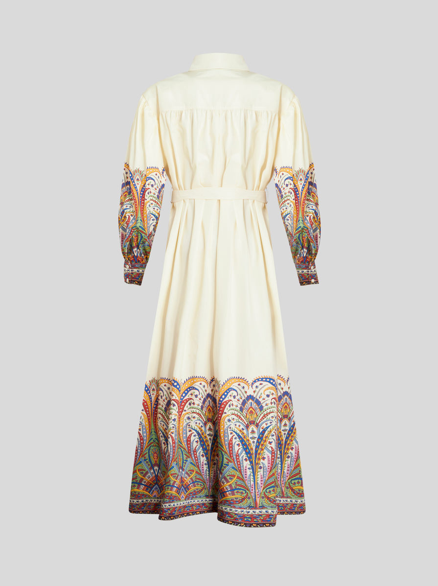 Shop Etro Paisley-print Cotton Shirt Dress In White