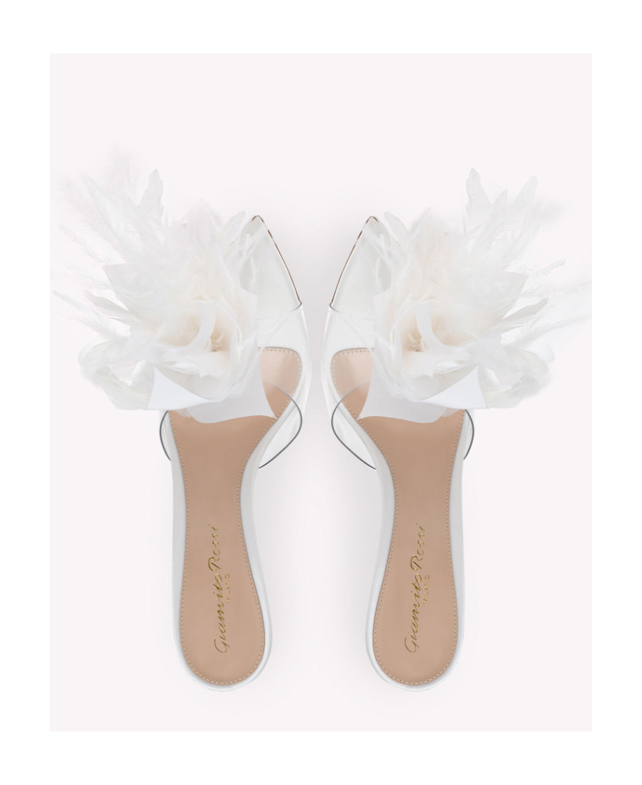Gianvito Rossi Logo High-heeled Sandals In White