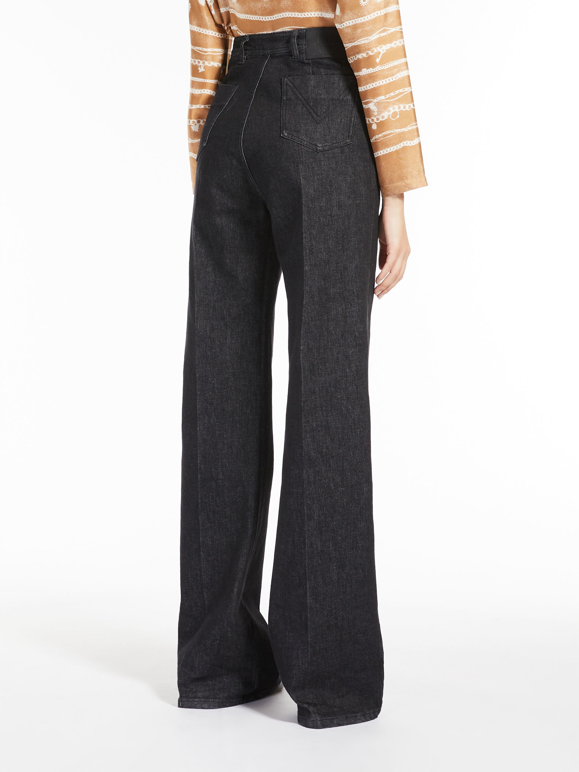 Max Mara Dark Wash Straight-leg Jeans In Black