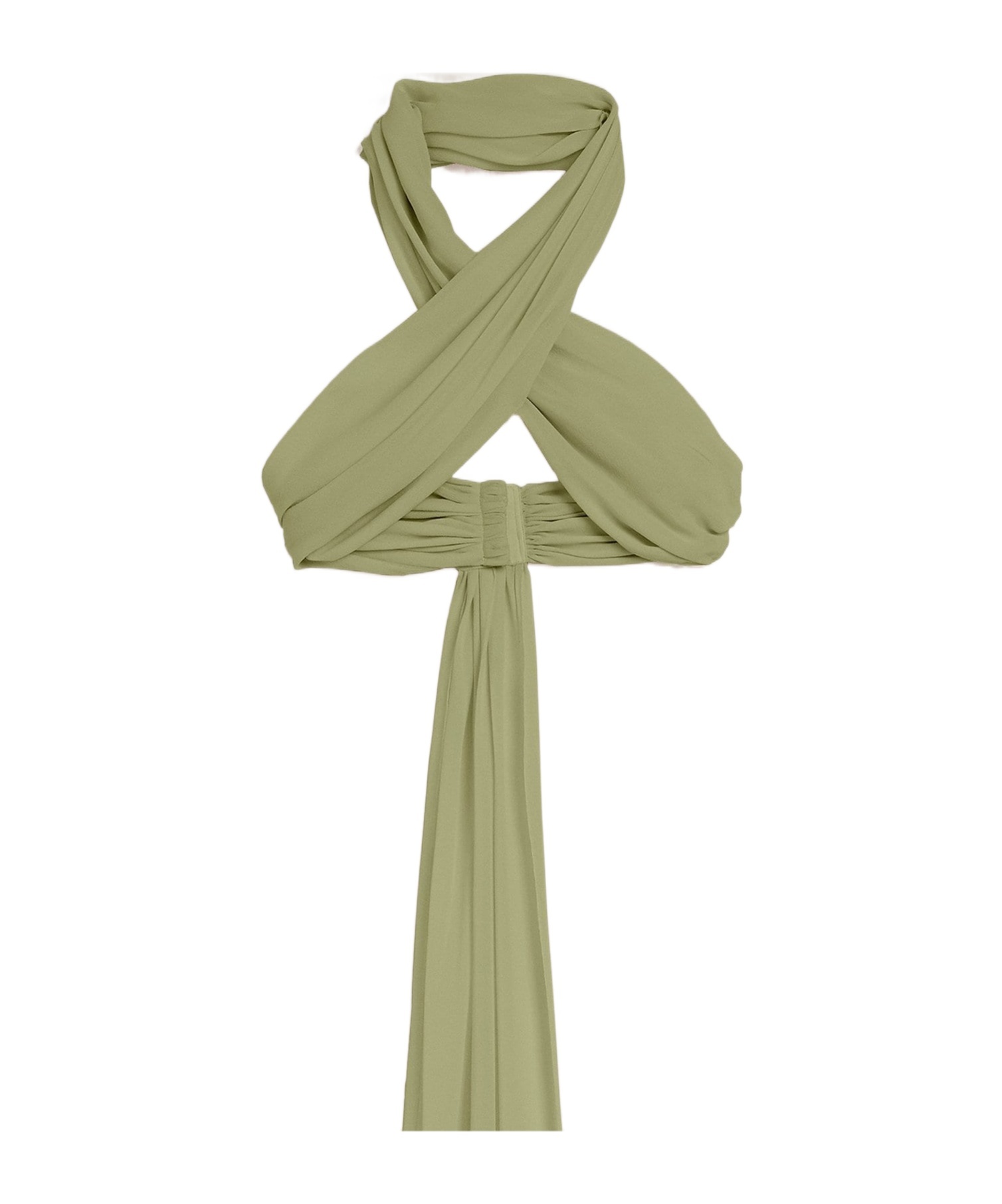 Ami Alexandre Mattiussi Ami Paris Halterneck Cropped Top In Green