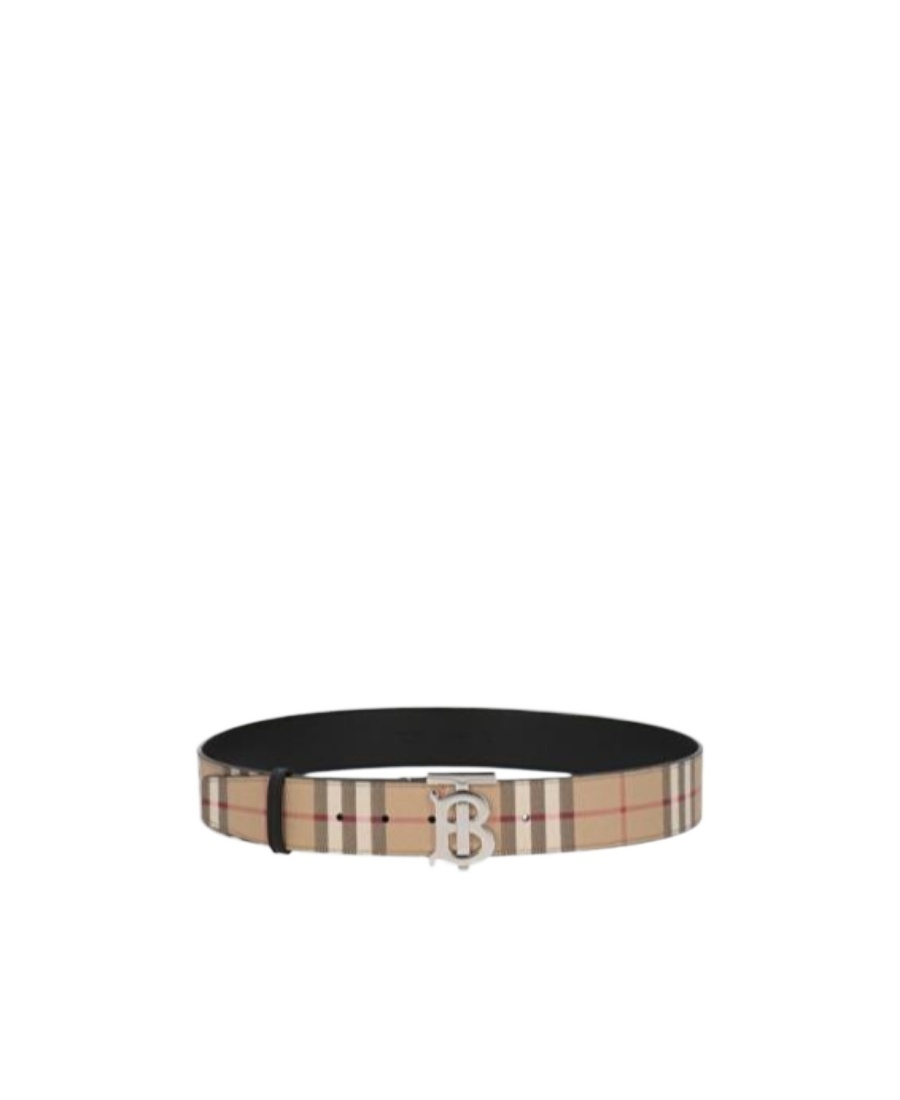 BURBERRY BURBERRY TB PLAQUE CHECKED BUCKLE BELT