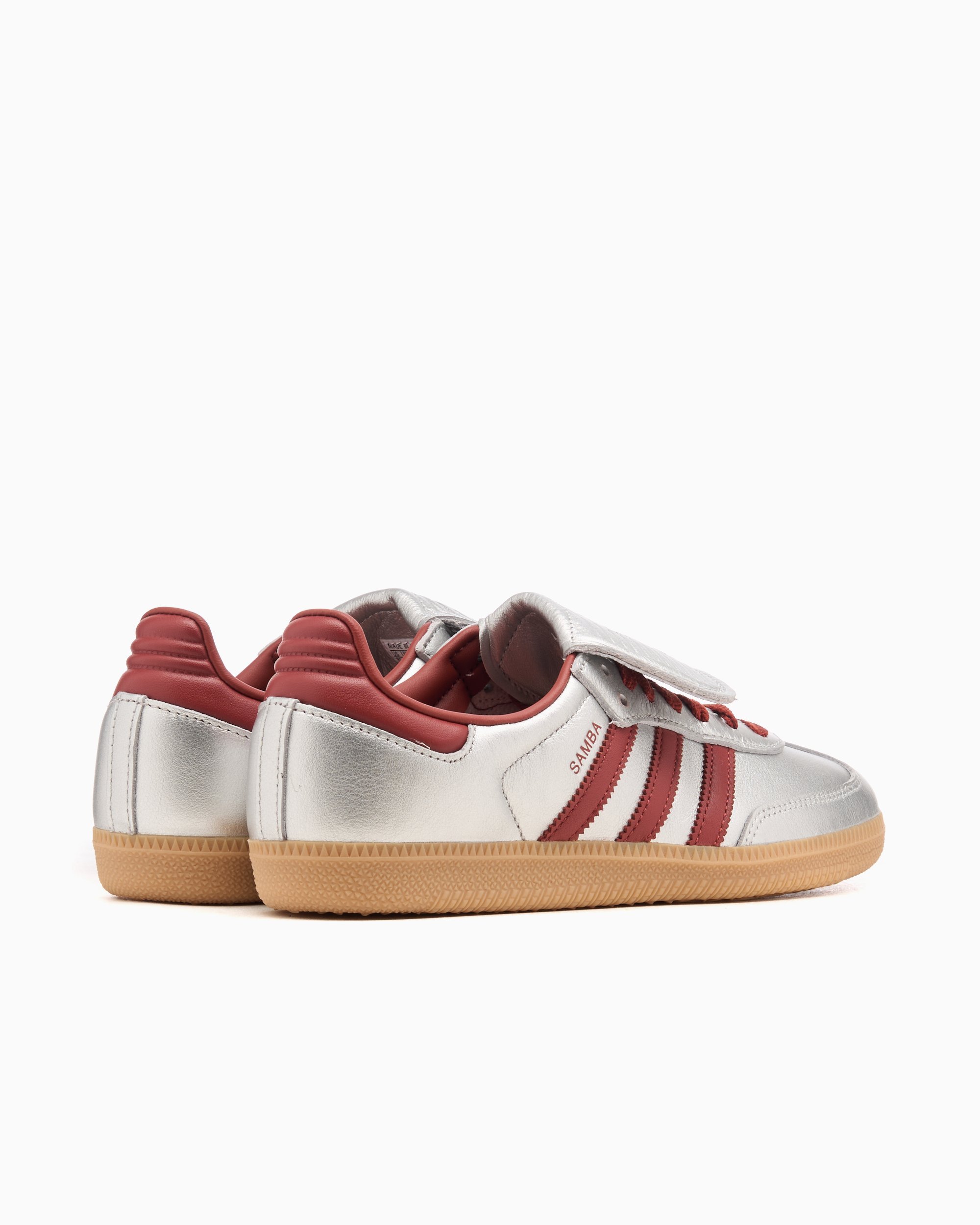 Adidas Originals Samba Lt Sneakers In Silver Leather In White