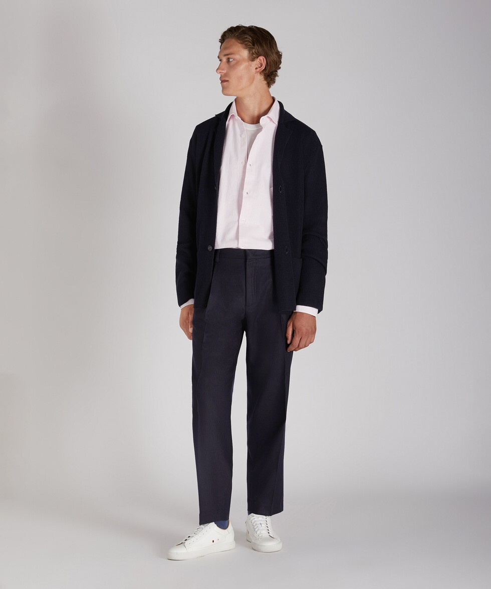 Zanone Notched-lapels Virgin-wool Blazer In Black