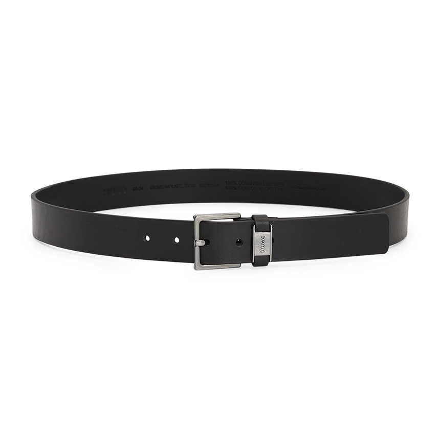 Hugo Boss Logo Belt In Black