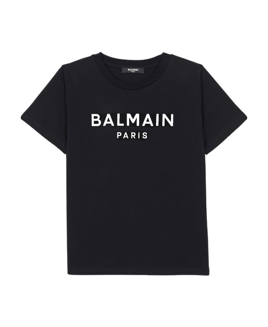 Balmain Logo-print Cotton T-shirt In Black