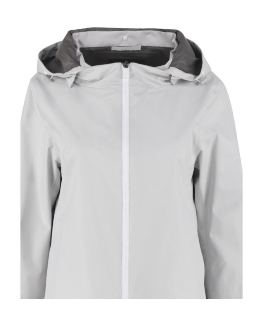 Herno Woman Jacket Light Grey Size 8 Polyester In Gray