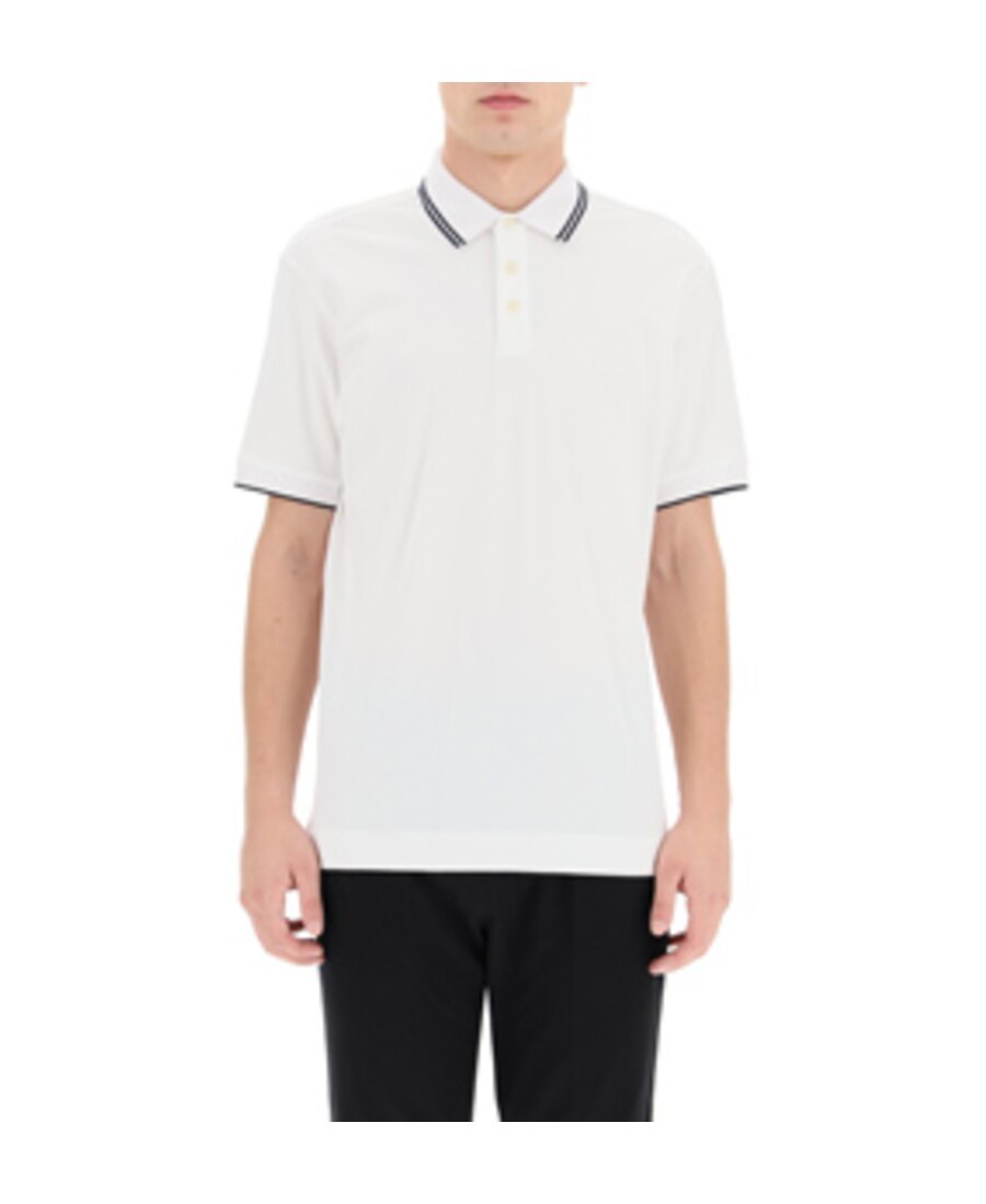 ZEGNA STRIPE-TRIM SHORT-SLEEVE POLO SHIRT