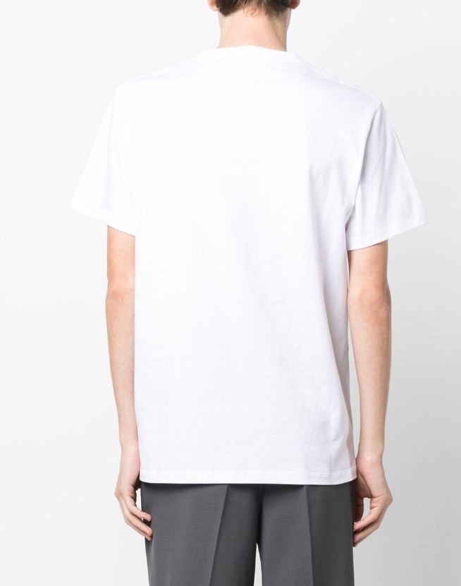 Loewe Slim-fit Logo-embroidered Cotton-jersey T-shirt In White