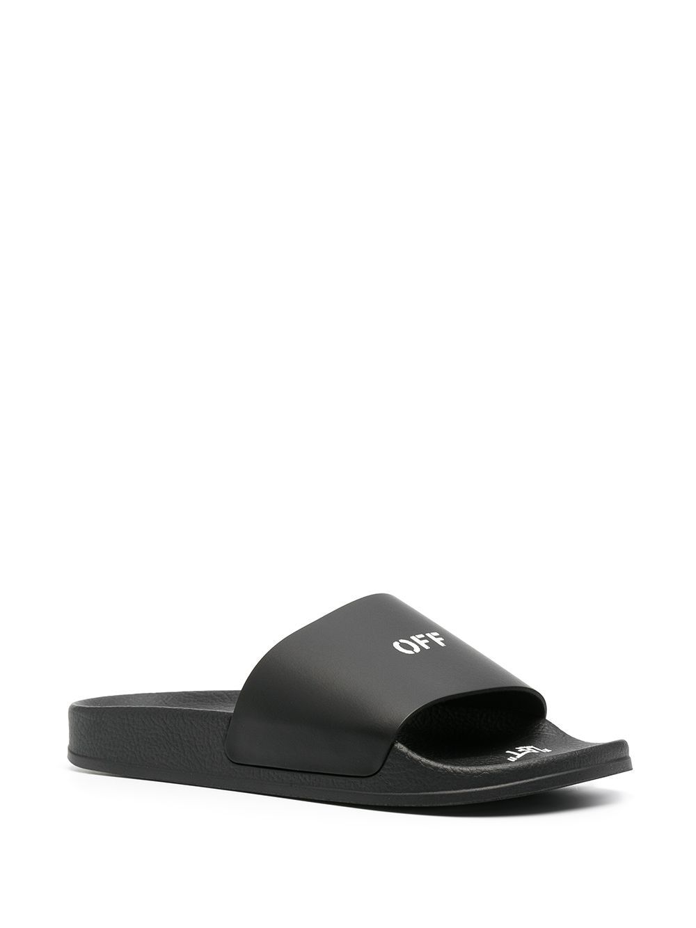 Off-white Printed Pool Slider Black No Color In Black