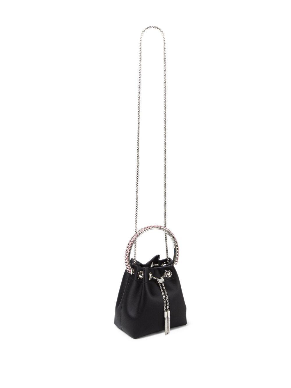 Jimmy Choo Borsa A Secchiello Bon Bon In Pelle Nera Donna In Black