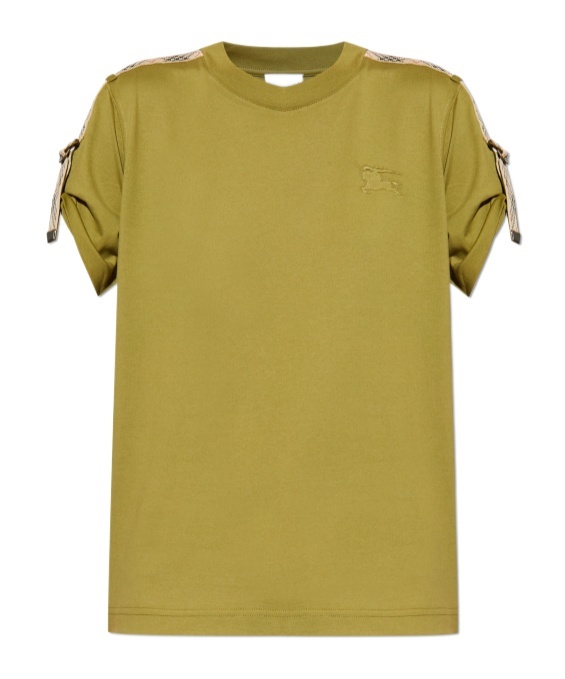 Burberry Edk Embroidered Crewneck T-shirt In Green