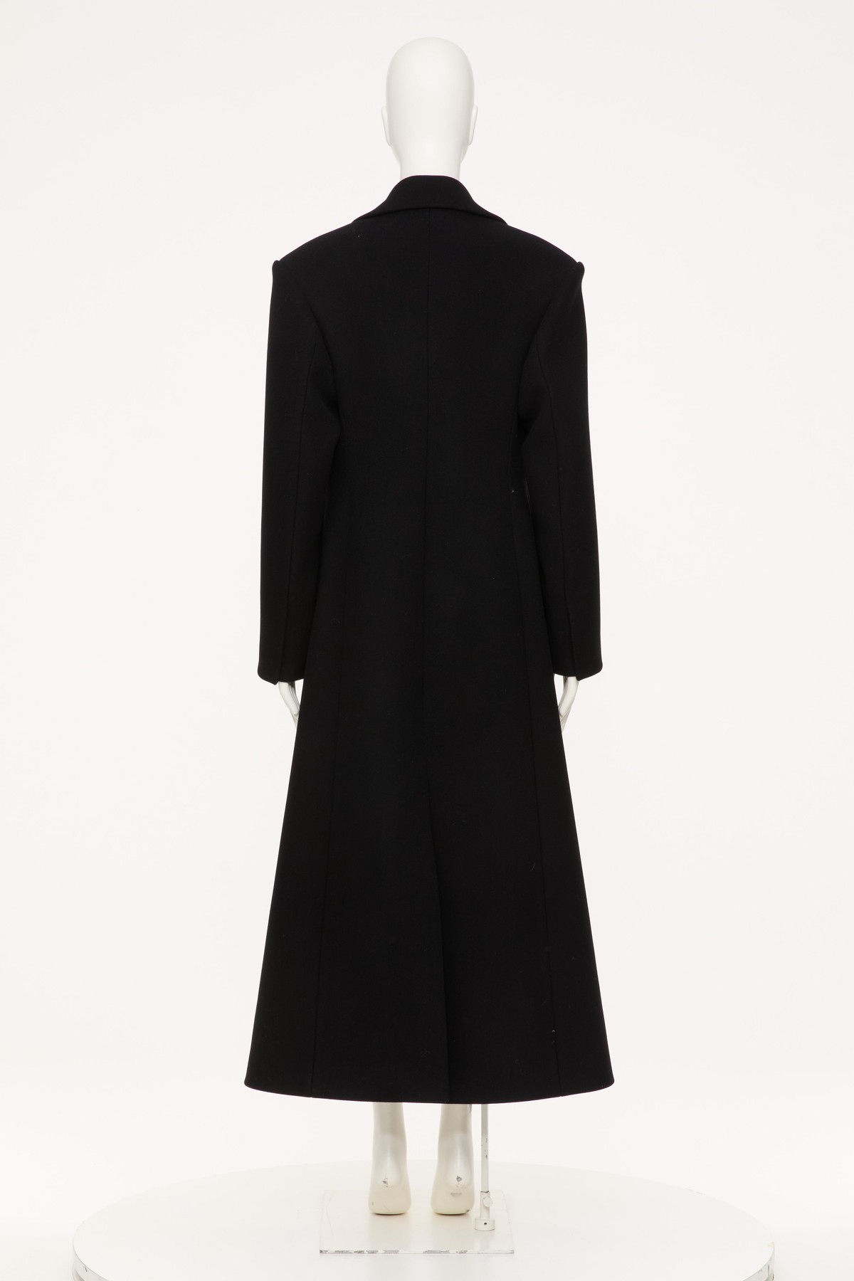 Valentino Wool Coat In Black