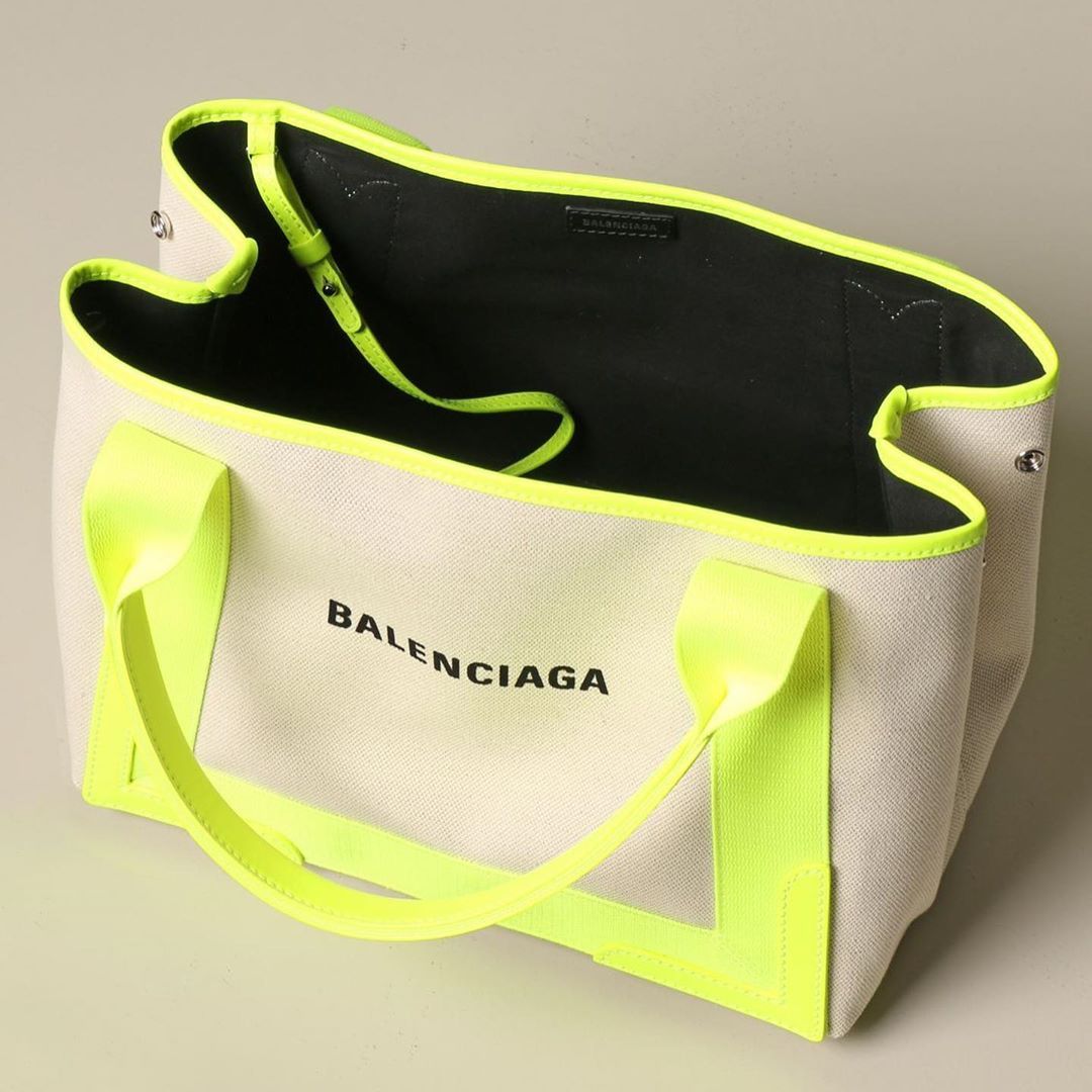 Balenciaga Logo Logo Handbag In Yellow