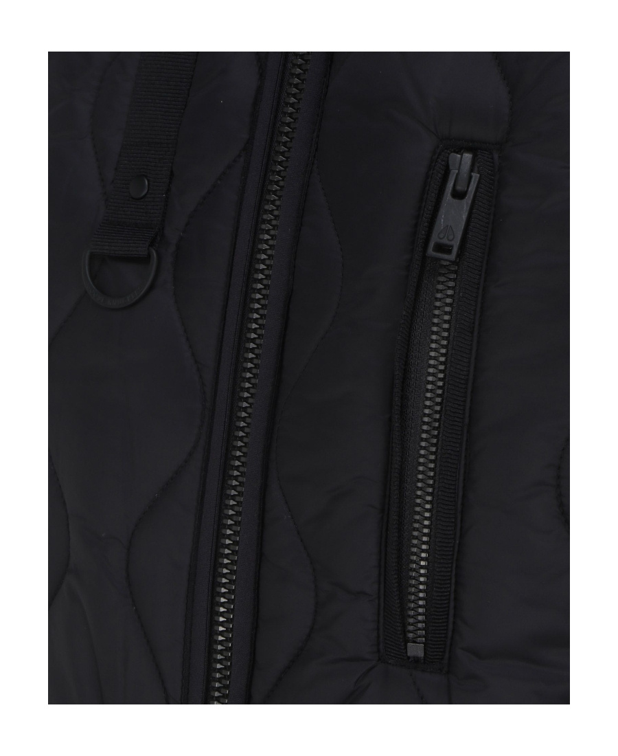Moose Knuckles Black Sleeveless Vest In Black