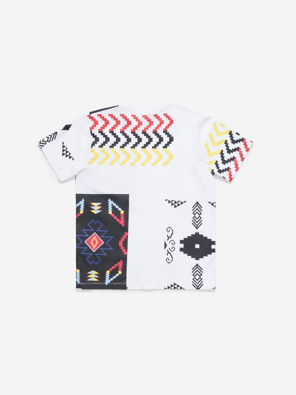 Marcelo Burlon County Of Milan Folk-patchwork Cotton T-shirt In White