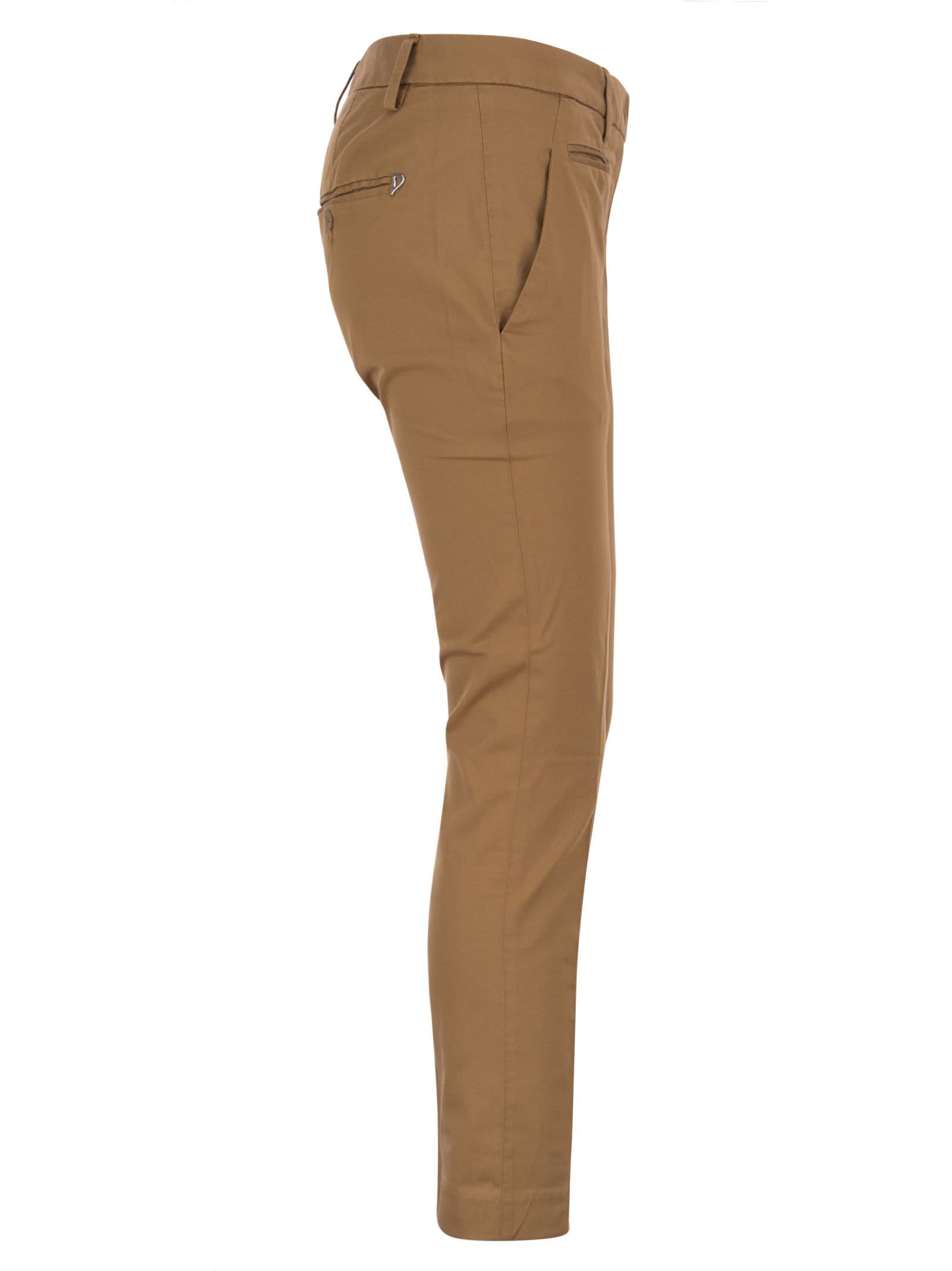 Dondup Woman Pants Camel Size 32 Cotton, Polyester, Elastane In Brown