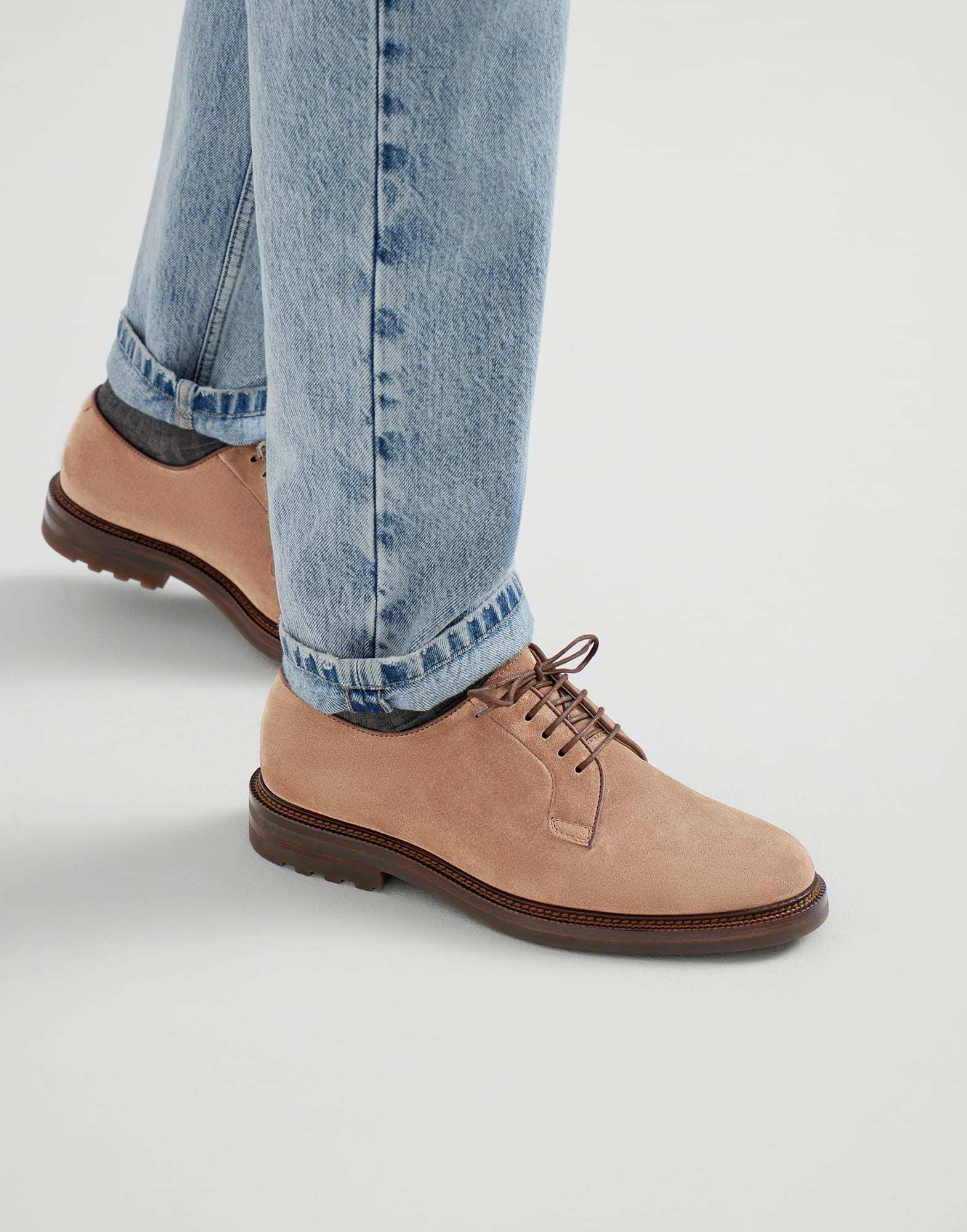 Brunello Cucinelli Neutrals Trainers Men In Brown