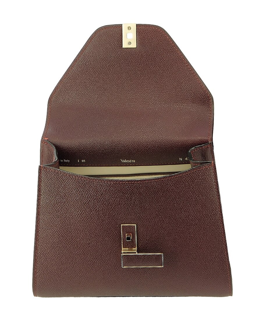 Valextra Iside Mini Tote Bag In Burgundy