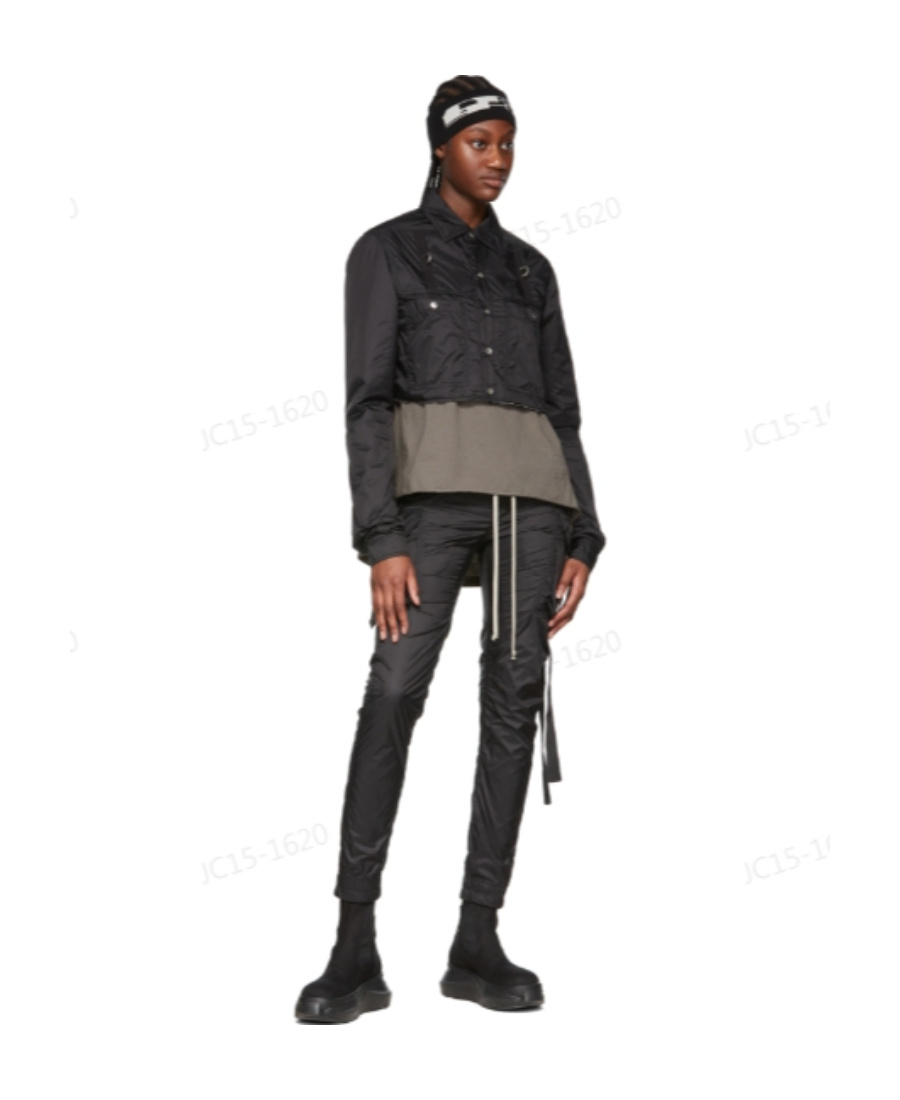 Rick Owens Drkshdw Short Ribbon Casual Jacket In Black