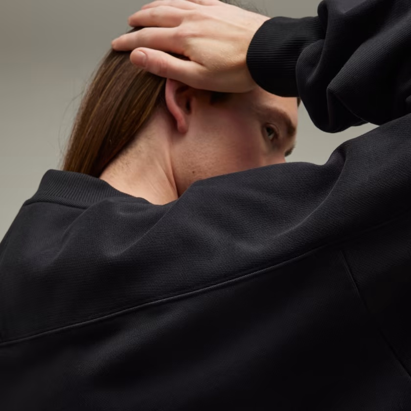 Y-3 Logo-patch Organic-cotton Sweatshirt In Black