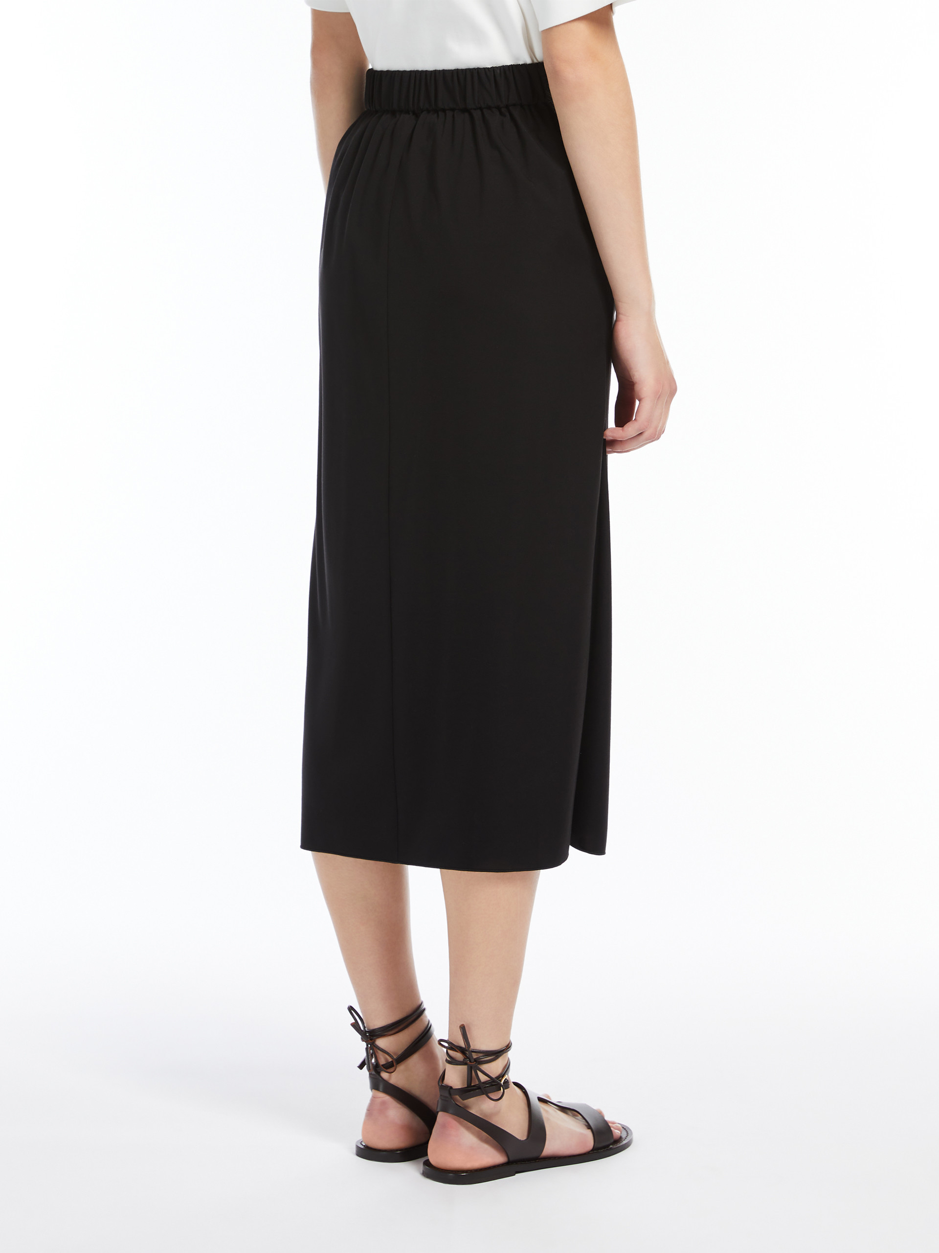 Weekend Max Mara Mid-length Jersey Skirt In Black