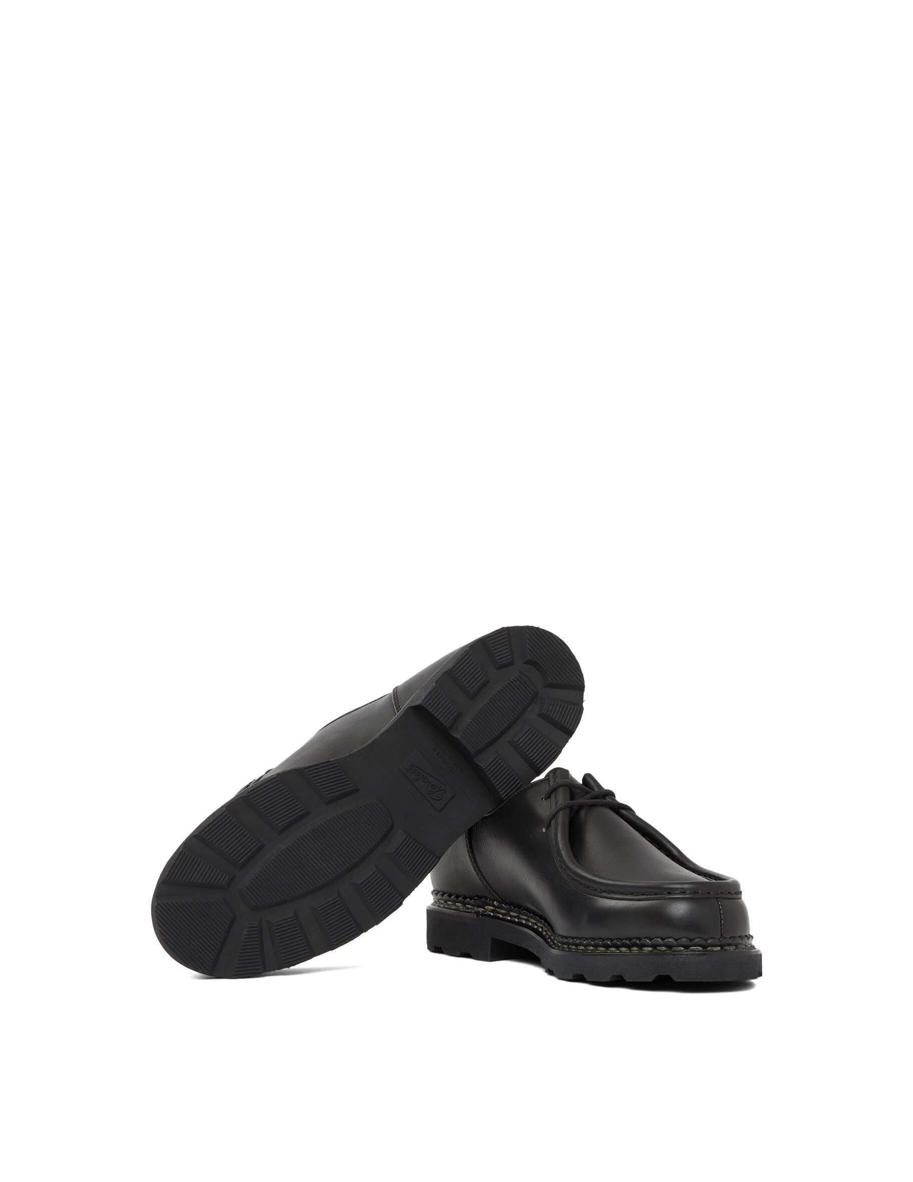 Paraboot Michael Smooth Leather Derbies Shoes In Black