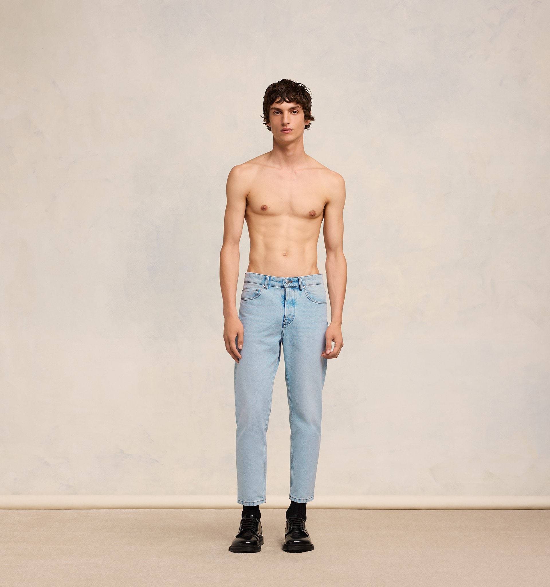 Ami Alexandre Mattiussi Mid-rise Straight-leg Jeans In Gray