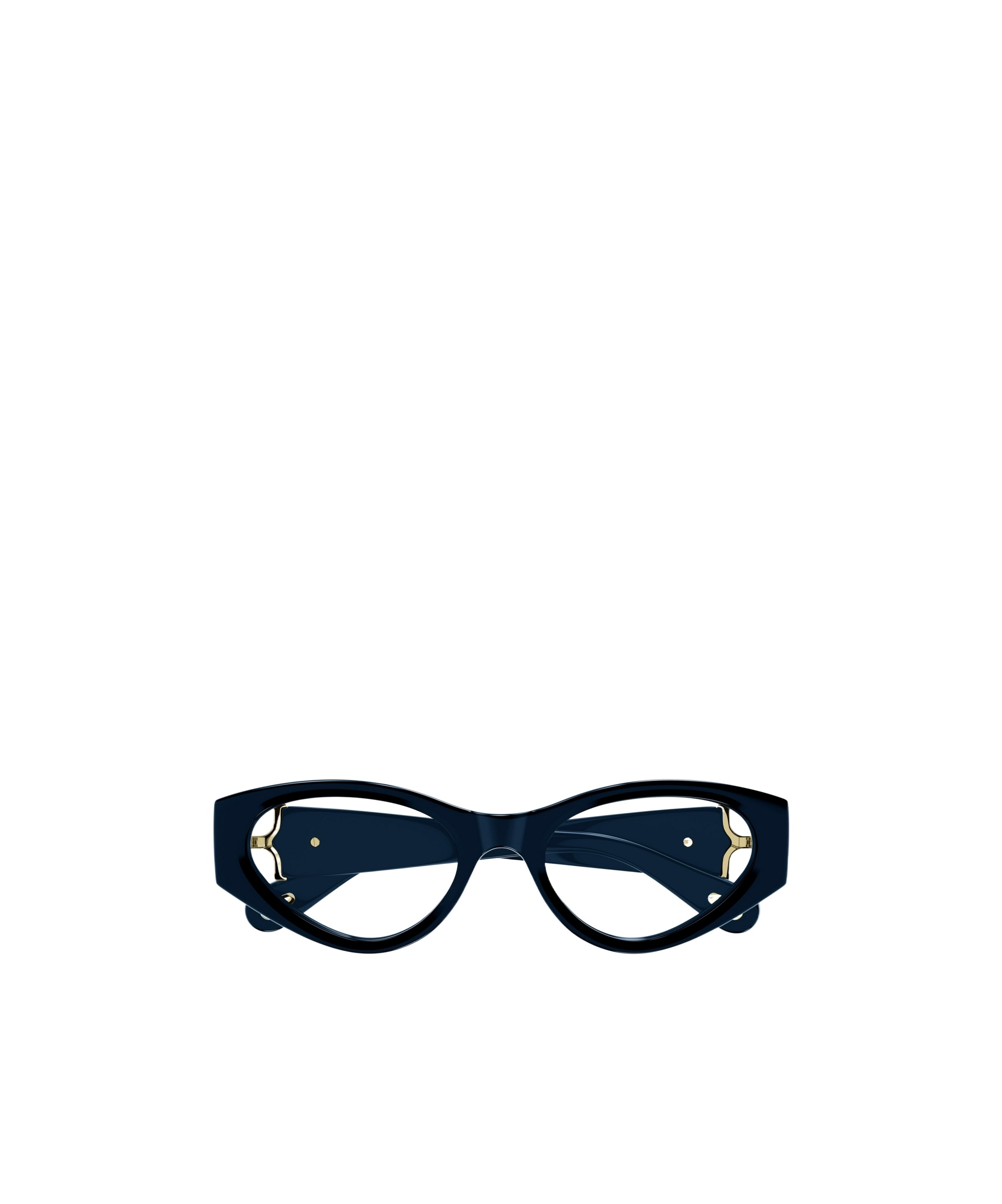 Chloé Eyewear Cat-eye Frame Logo-engraved Glasses In Blue
