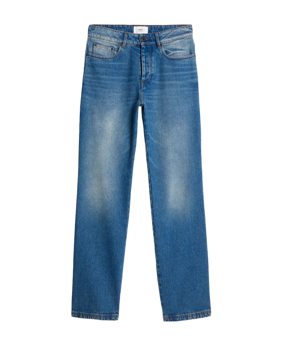Ami Alexandre Mattiussi Loose-fit Straight-leg Jeans In Blue